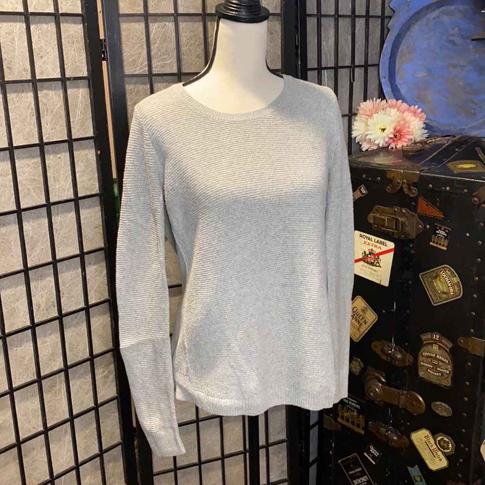 Madewell Riverside Texture Sweater Marled Stone